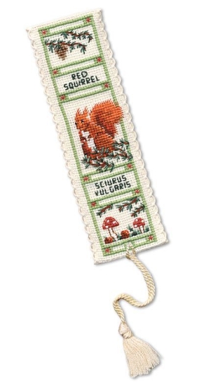 Picture of Red Squirrel Bookmark Cross Stitch Kit