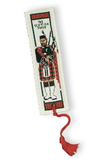 Picture of Scottish Piper Bookmark Cross Stitch Kit