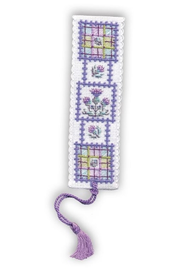 Picture of Tartan Thistles Bookmark Cross Stitch Kit