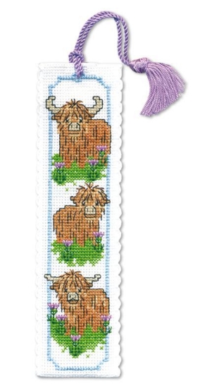 Picture of Wee Hieland Coos Bookmark Cross Stitch Kit