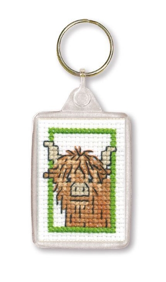 Picture of Wee Hieland Coo Keyring Cross Stitch Kit