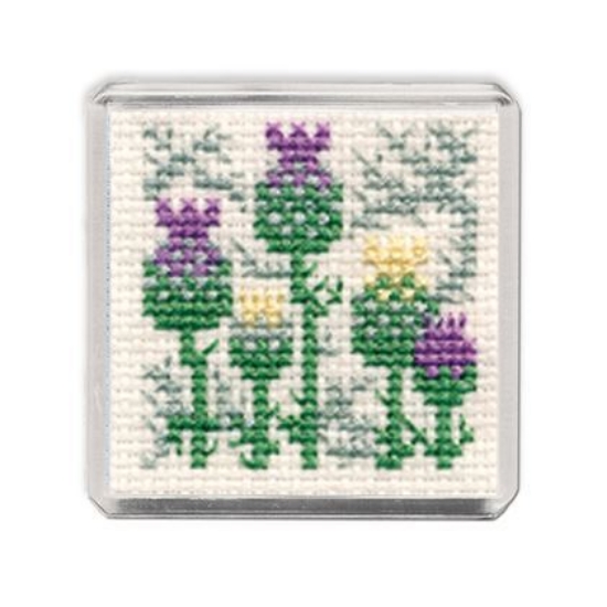 Picture of Scottish Thistle Fridge Magnet Cross Stitch Kit
