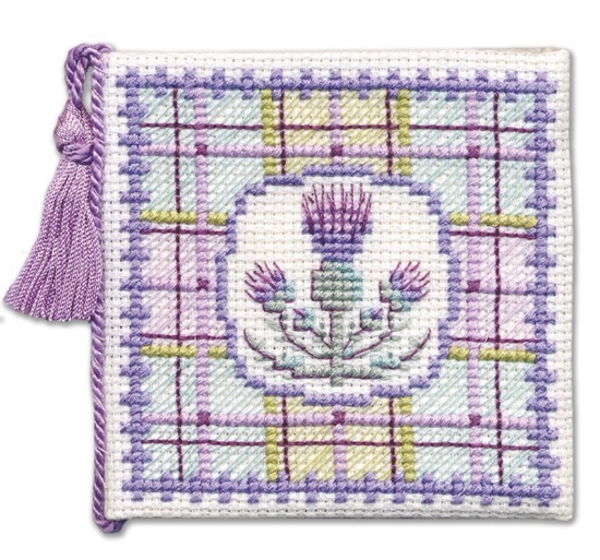 Picture of Tartan Thistles Needle Case Cross Stitch Kit