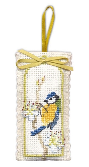 Picture of Bluetit Lavender Sachet Cross Stitch Kit