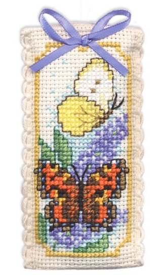 Picture of Butterflies & Buddleia Lavender Sachet Cross Stitch Kit