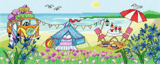 Picture of Julia Rigby - Glamping Fun Cross Stitch Kit by Bothy Threads