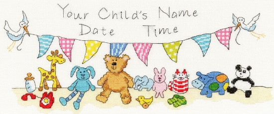 Picture of New Arrival Sampler  - (June Armstrong) Cross Stitch Kit by Bothy Threads