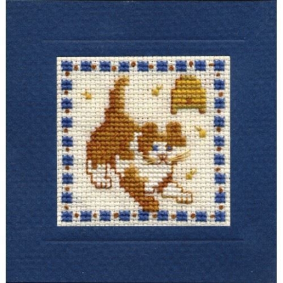 Picture of Country kitten Miniature Card Cross Stitch Kit