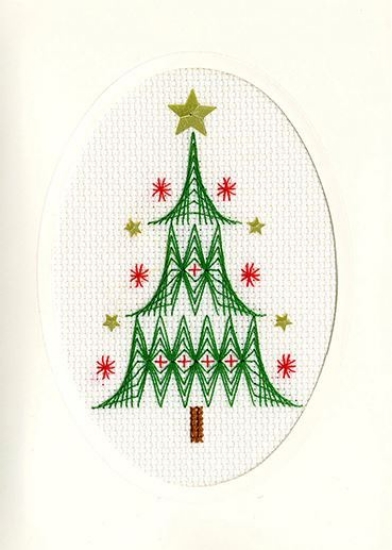 Picture of Christmas Tree - Christmas Card Cross Stitch Kit by Bothy Threads