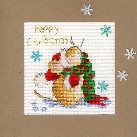 Picture of Counting Snowflakes - Christmas Card Cross Stitch Kit by Bothy Threads