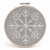 Picture of Snowflake Felt Cross Stitch With Hoop