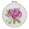 Picture of Rose Cross Stitch With Hoop