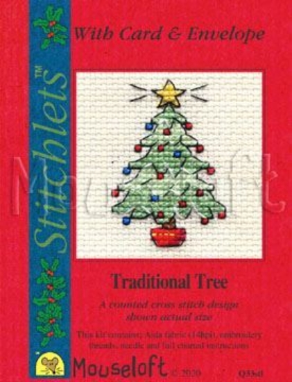 Picture of Mouseloft "Traditional Tree" Christmas Cross Stitch Kit With Card