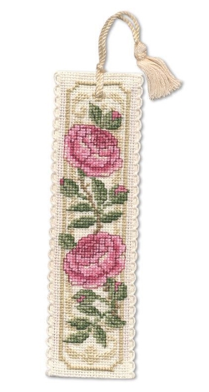 Picture of Damask Rose Bookmark Cross Stitch Kit