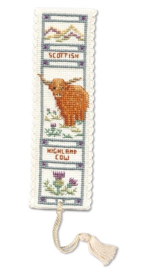 Picture of Highland Cow Bookmark Cross Stitch Kit