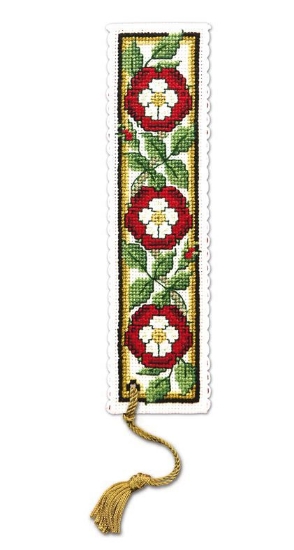 Picture of Heraldic Rose Bookmark Cross Stitch Kit