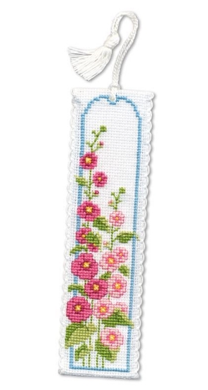 Picture of Hollyhocks Bookmark Cross Stitch Kit