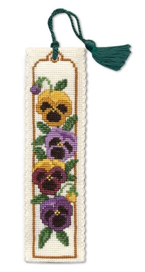 Picture of Pansies Bookmark Cross Stitch Kit