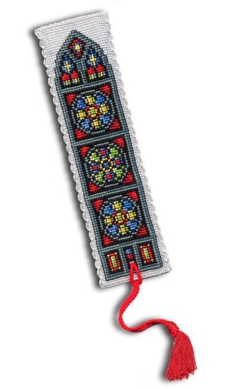 Picture of Stained Glass Window Bookmark Cross Stitch Kit