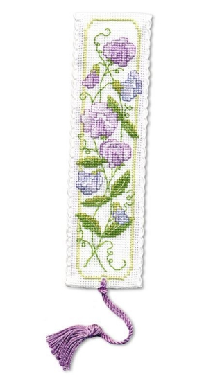 Picture of Sweet Peas Bookmark Cross Stitch Kit