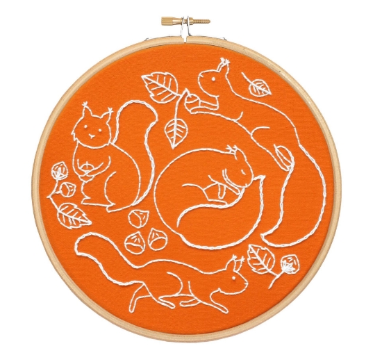 Picture of Scurrying Squirrels Contemporary Embroidery Kit