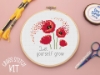 Picture of Let Yourself Grow Poppy 6" Cross Stitch Kit by Sew Sophie Crafts