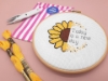 Picture of Today is a New Day 6" Cross Stitch Kit - Sunflower by Sew Sophie Crafts