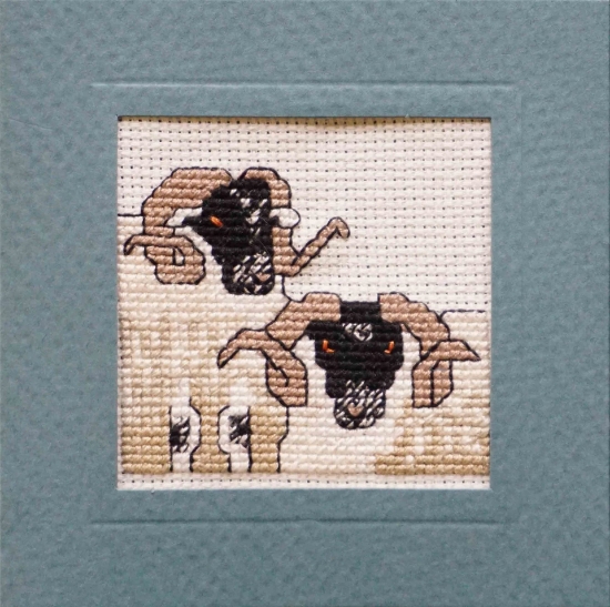 Picture of BlackFace Sheep Miniature Card Cross Stitch Kit