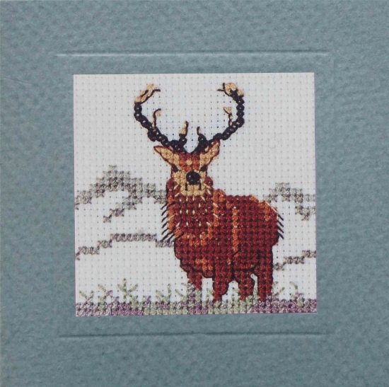 Picture of Stag Miniature Card Cross Stitch Kit