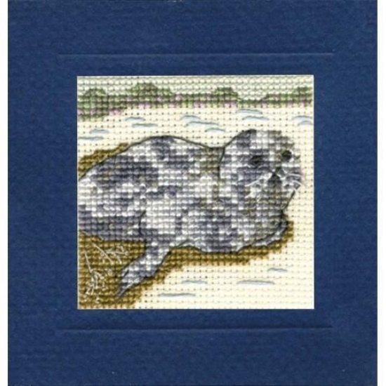 Picture of Seal Miniature Card Cross Stitch Kit