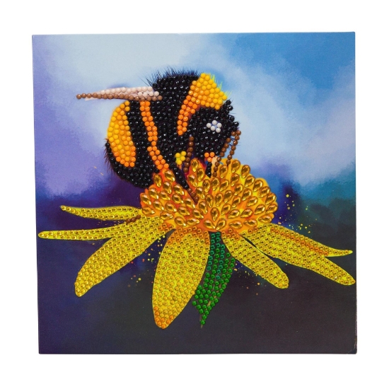 Picture of Bumblebee , 18x18cm Crystal Art Card