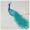 Picture of Pretty Peacock , 18x18cm Crystal Art Card