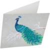 Picture of Pretty Peacock , 18x18cm Crystal Art Card
