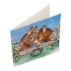 Picture of Donkey Love , 18x18cm Crystal Art Card