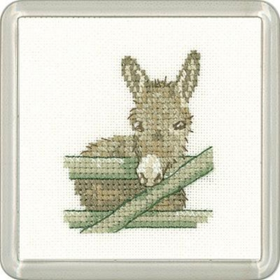 Picture of Donkey - Little Friends Coaster Cross Stitch Kit