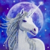 Picture of Starlight Unicorn, 18x18cm Crystal Art Card