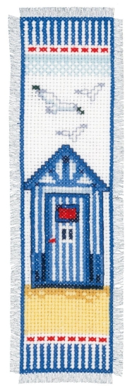 Picture of Beach Hut Bookmark Cross Stitch Kit