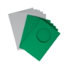 Picture of Round Aperture A6 Cards - Green (Pack Of 5)