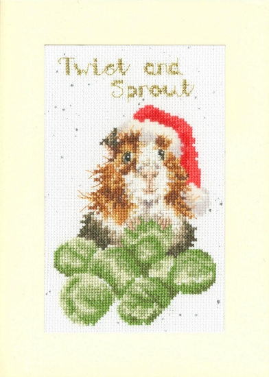 Picture of Twist And Sprout Christmas Card Cross Stitch Kit by Bothy Threads