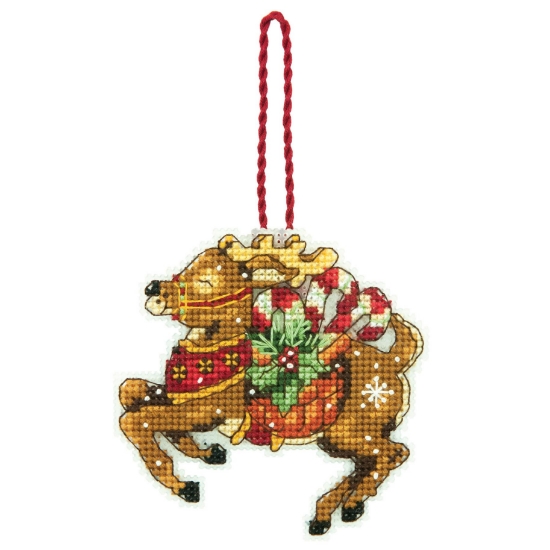Picture of Reindeer Ornament Cross Stitch Kit