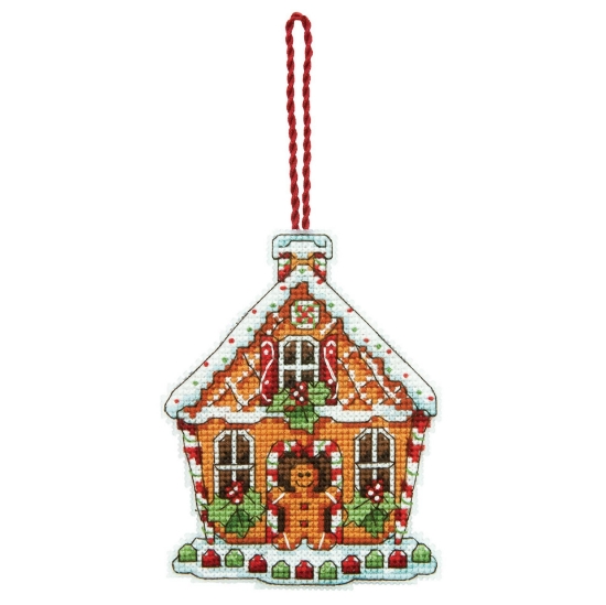 Picture of Gingerbread House Ornament Cross Stitch Kit