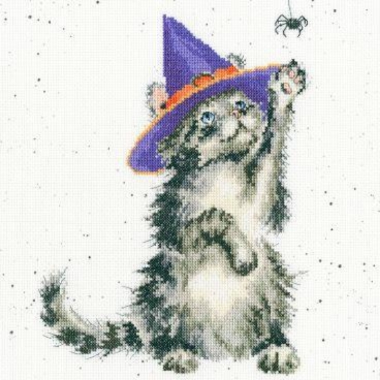 Picture of Hannah Dale - The Witch's Cat Cross Stitch Kit by Bothy Threads