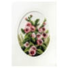 Picture of Hollyhocks - Printed Cross Stitch Card Kit by Orchidea