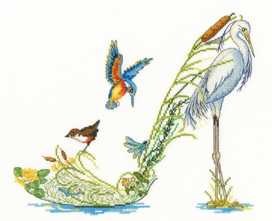 Picture of Along The Riverbank - (Sally King Shoes) Cross Stitch Kit by Bothy Threads