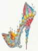 Picture of Stained Glass Slipper - (Sally King Shoes) Cross Stitch Kit by Bothy Threads