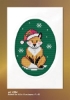 Picture of Fox - Cross Stitch Christmas Card Kit by Orchidea