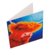 Picture of Gentle Soul Highland Cow , 18x18cm Crystal Art Card