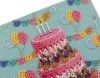 Picture of Birthday Cake , 18x18cm Crystal Art Card