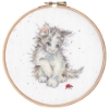 Picture of Kitten & Ladybird (Hannah Dale) Cross Stitch Kit with Hoop by Bothy Threads