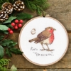 Picture of Little Robin (Madeleine Floyd) Cross Stitch Kit with Hoop by Bothy Threads